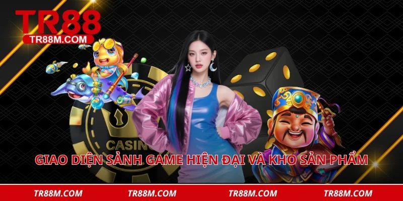 Giao diện sảnh game hiện đại và kho sản phẩm đổi thưởng đồ sộ 